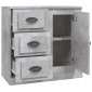 vidaXL Μπουφές Γκρι Σκυροδέματος 70x35,5x67,5 εκ. Επεξεργασμένο Ξύλο