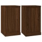 vidaXL Ντουλάπια 2 τεμ. Καφέ Δρυς 37,5x35,5x67,5 εκ Επεξεργ. Ξύλο