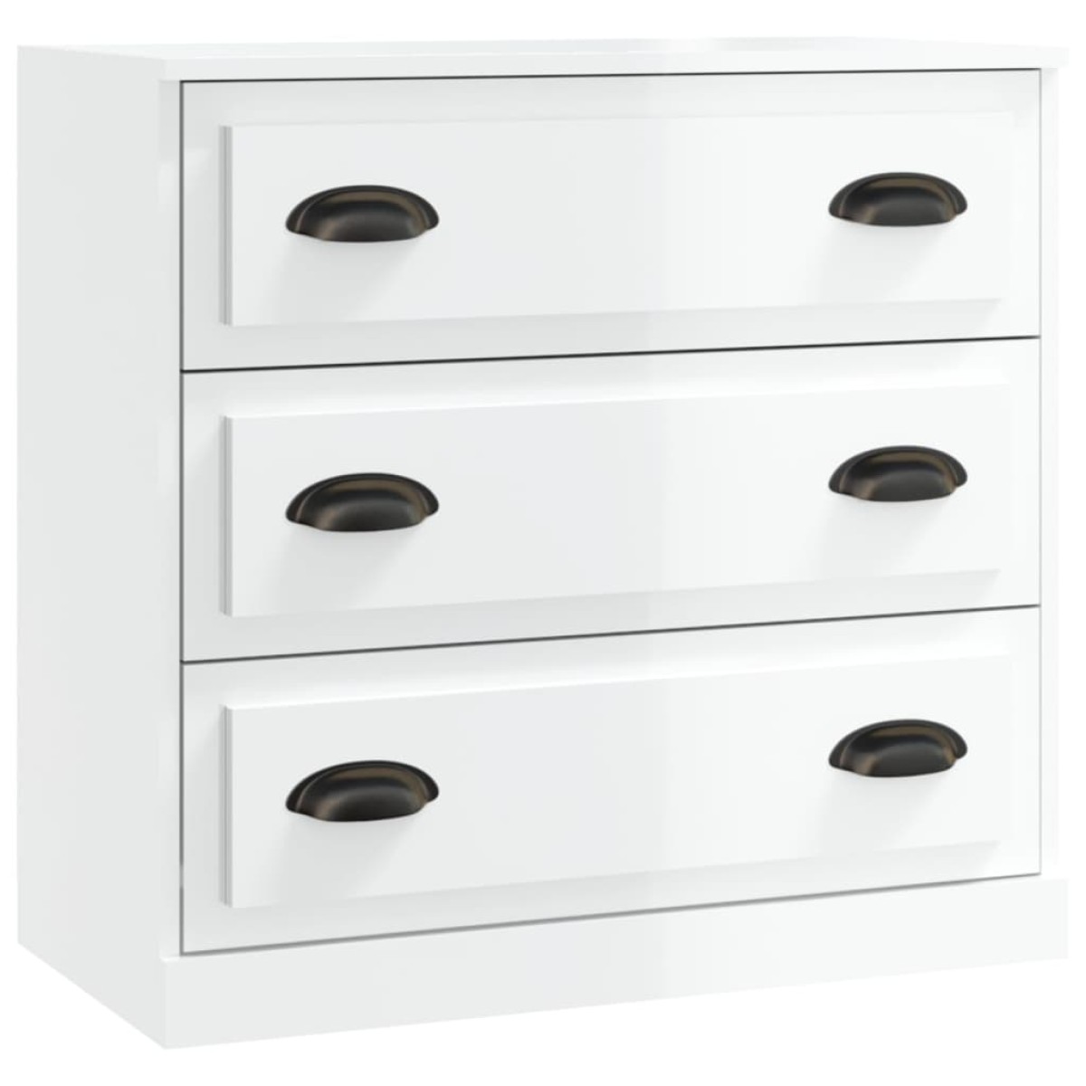 vidaXL Ντουλάπι Γυαλιστερό Λευκό 70x35,5x67,5 εκ. Επεξεργασμένο Ξύλο