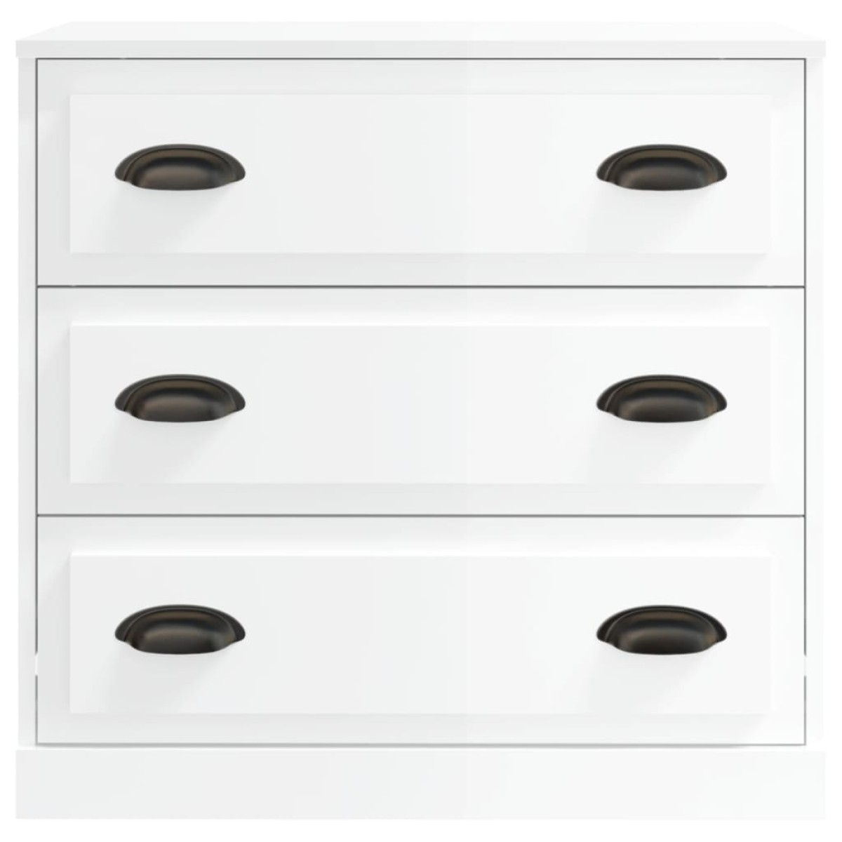 vidaXL Ντουλάπι Γυαλιστερό Λευκό 70x35,5x67,5 εκ. Επεξεργασμένο Ξύλο
