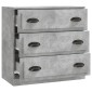 vidaXL Μπουφές Γκρι Σκυροδέματος 70x35,5x67,5 εκ. Επεξεργασμένο Ξύλο