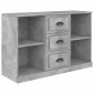 vidaXL Μπουφές Γκρι Σκυροδέματος 104,5x35,5x67,5 εκ Επεξεργασμένο Ξύλο