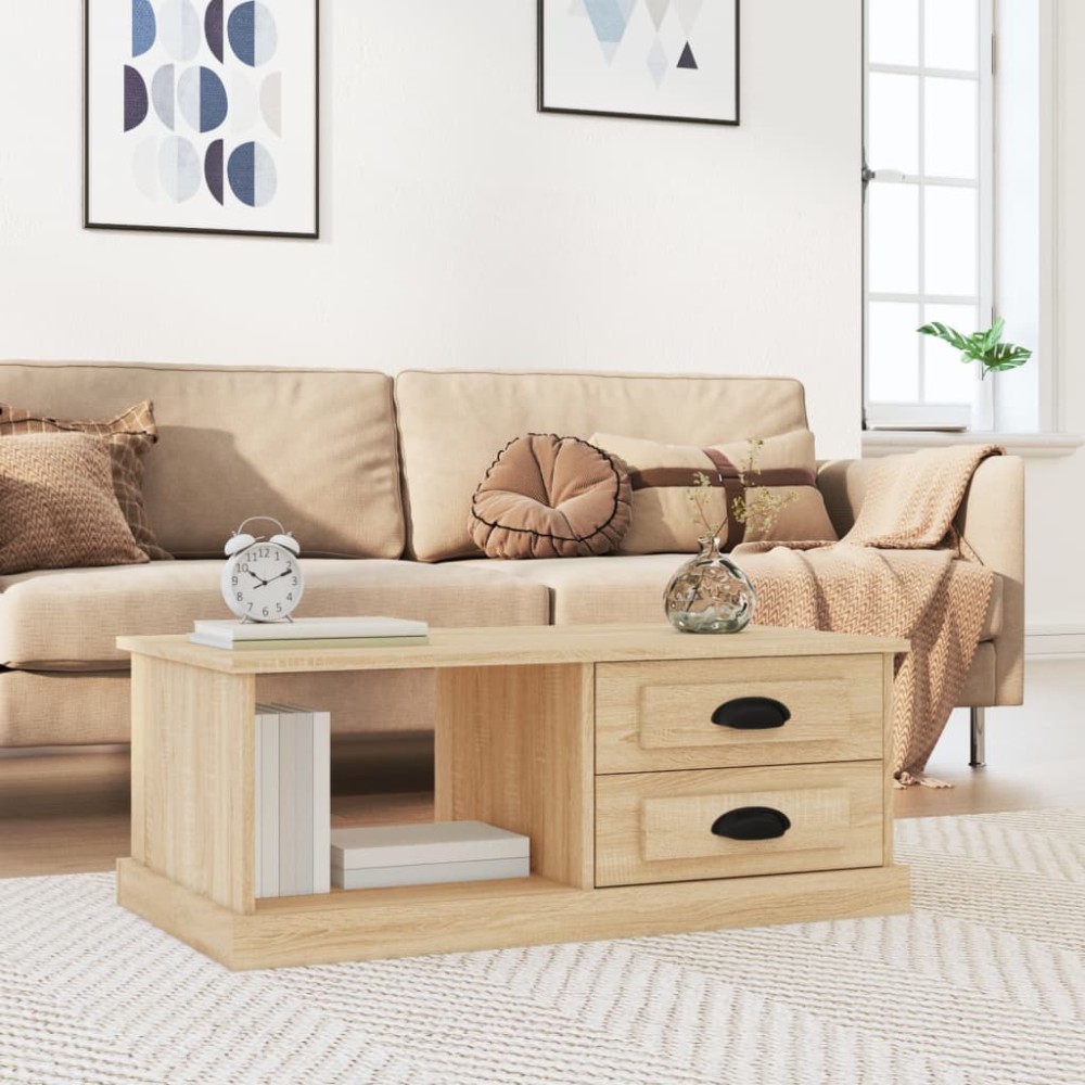vidaXL Τραπεζάκι Σαλονιού Sonoma Δρυς 90x50x35 εκ. Επεξεργασμένο Ξύλο