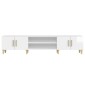 vidaXL Έπιπλο Τηλεόρασης Γυαλ. Λευκό 180x31,5x40 εκ Επεξεργασμένο Ξύλο