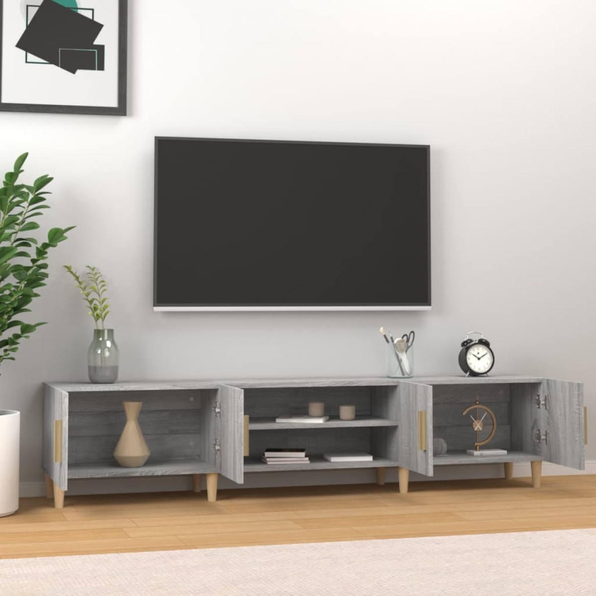 vidaXL Έπιπλο Τηλεόρασης Γκρι Sonoma 180x31,5x40 εκ. από Επεξεργ. Ξύλο