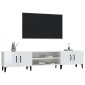 vidaXL Έπιπλο Τηλεόρασης Γυαλ. Λευκό 180x31,5x40 εκ Επεξεργασμένο Ξύλο