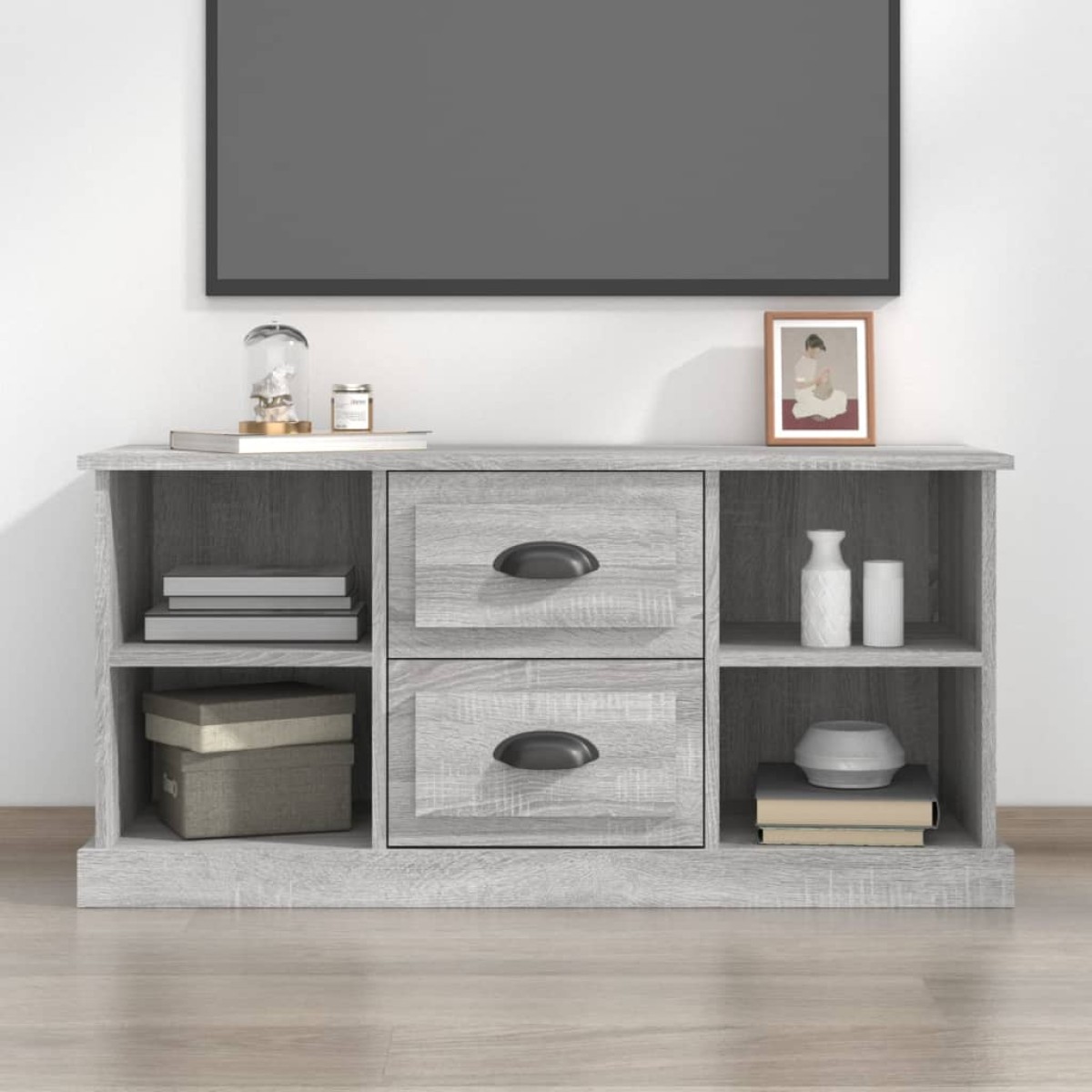 vidaXL Έπιπλο Τηλεόρασης Γκρι Sonoma 99,5x35,5x48εκ. από Επεξεργ. Ξύλο