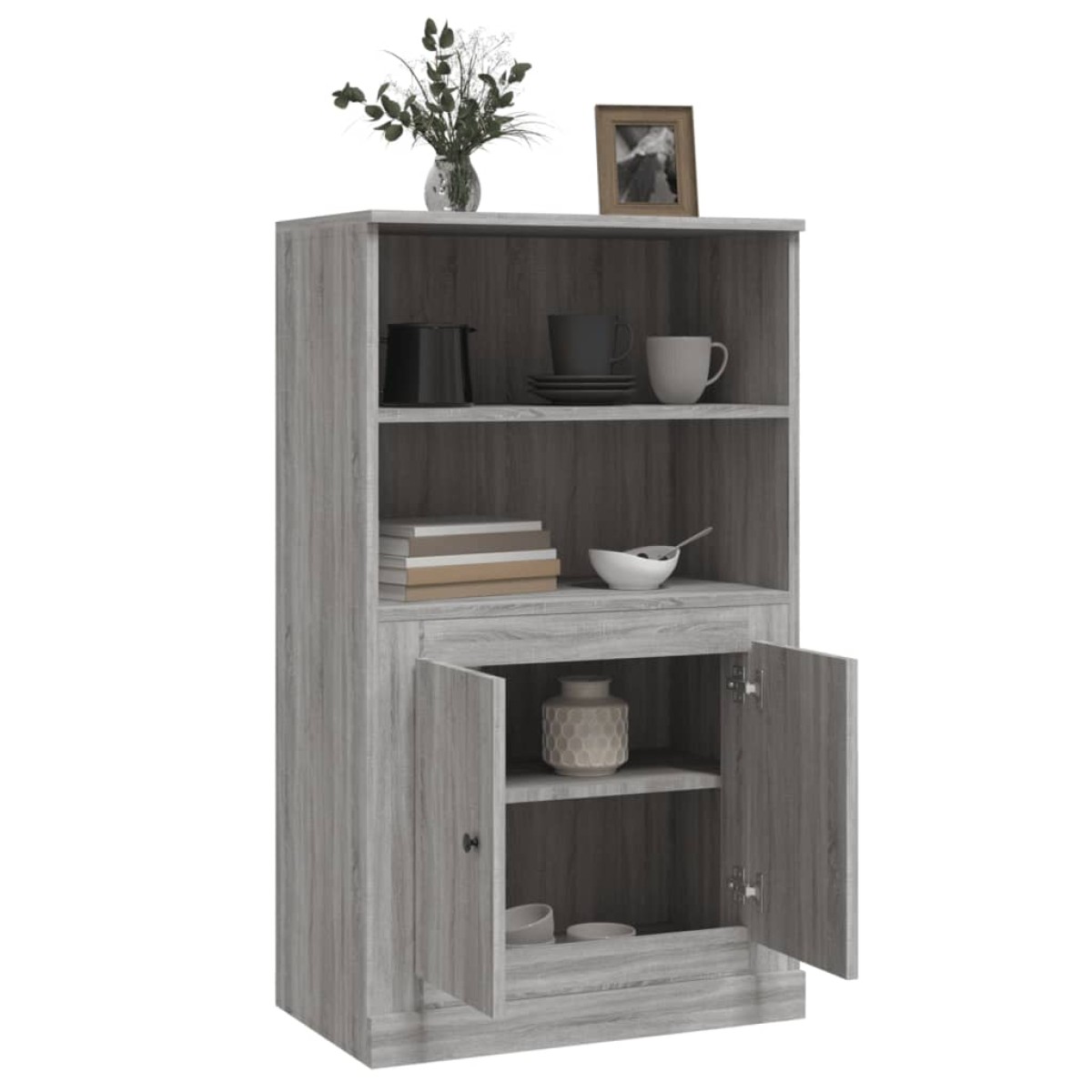 vidaXL Ντουλάπι Γκρι Sonoma 60x35,5x103,5 εκ. από Επεξεργασμένο Ξύλο