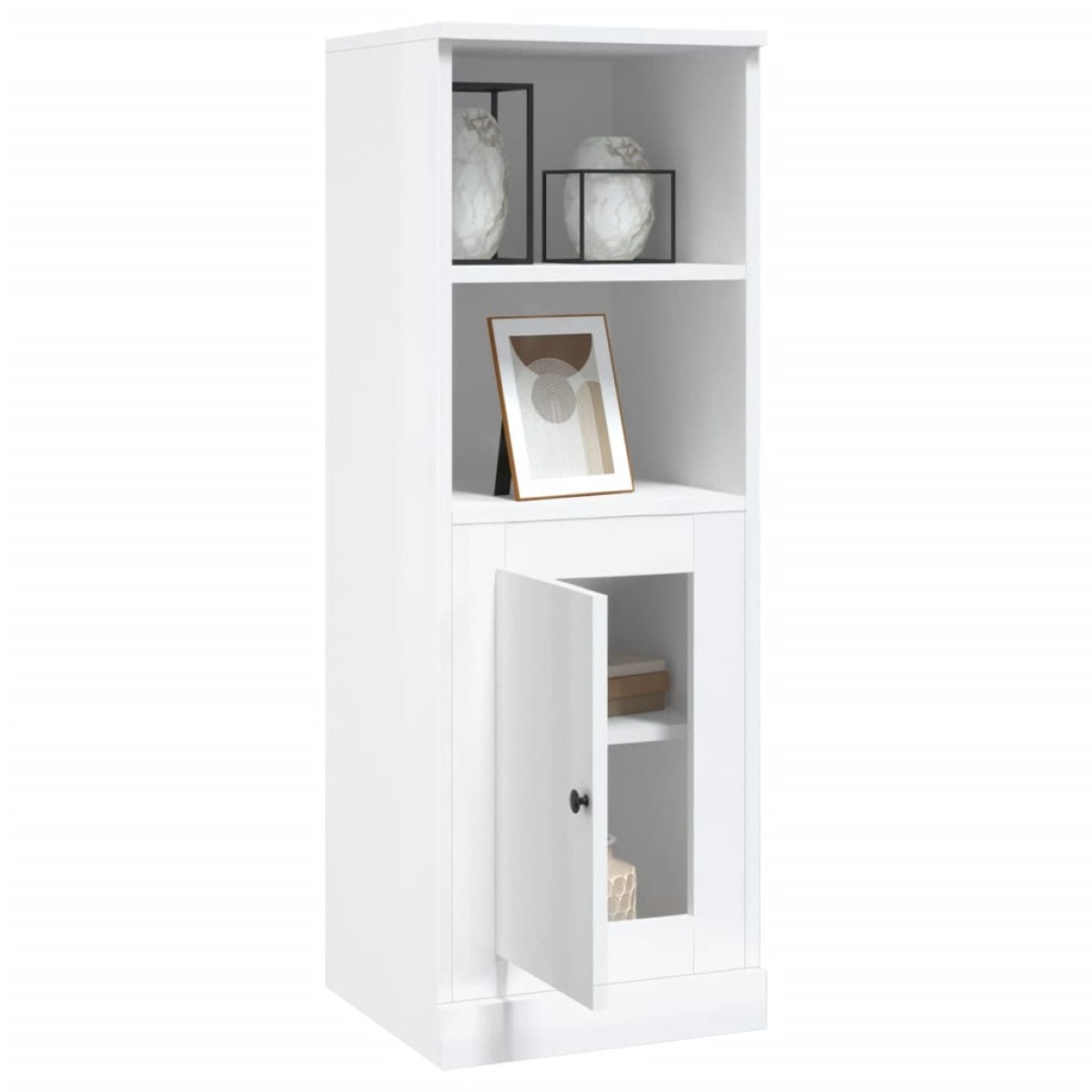 vidaXL Ντουλάπι Γυαλιστερό λευκό 36x35,5x103,5 από Επεξεργασμένο Ξύλο