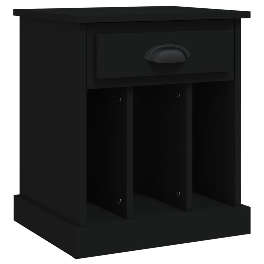 vidaXL Κομοδίνο Μαύρο 43x36x50 εκ.
