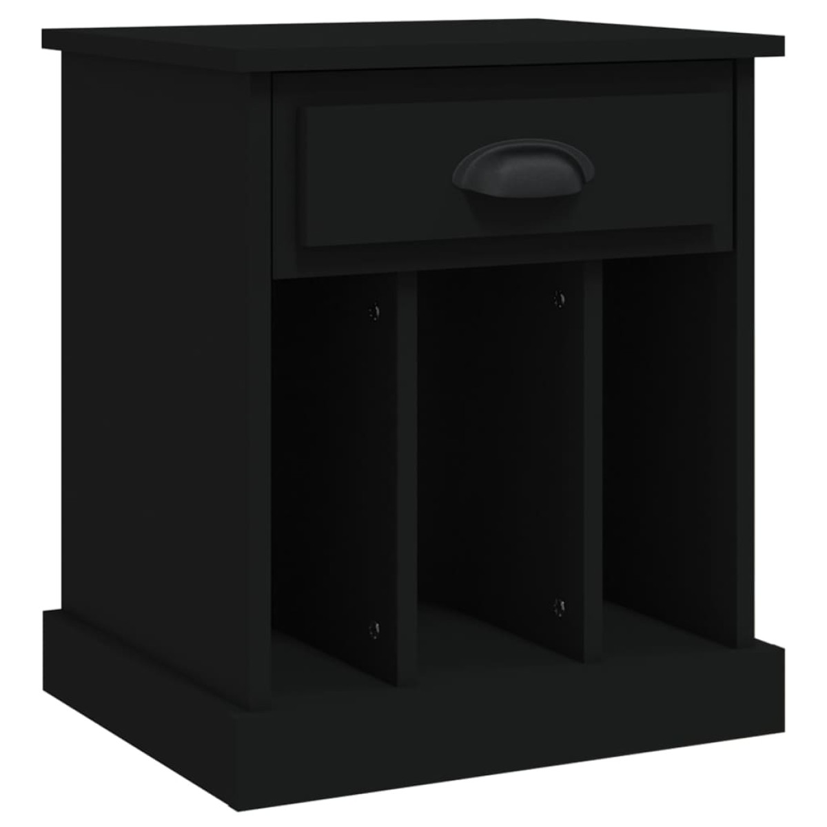 vidaXL Κομοδίνο Μαύρο 43x36x50 εκ.