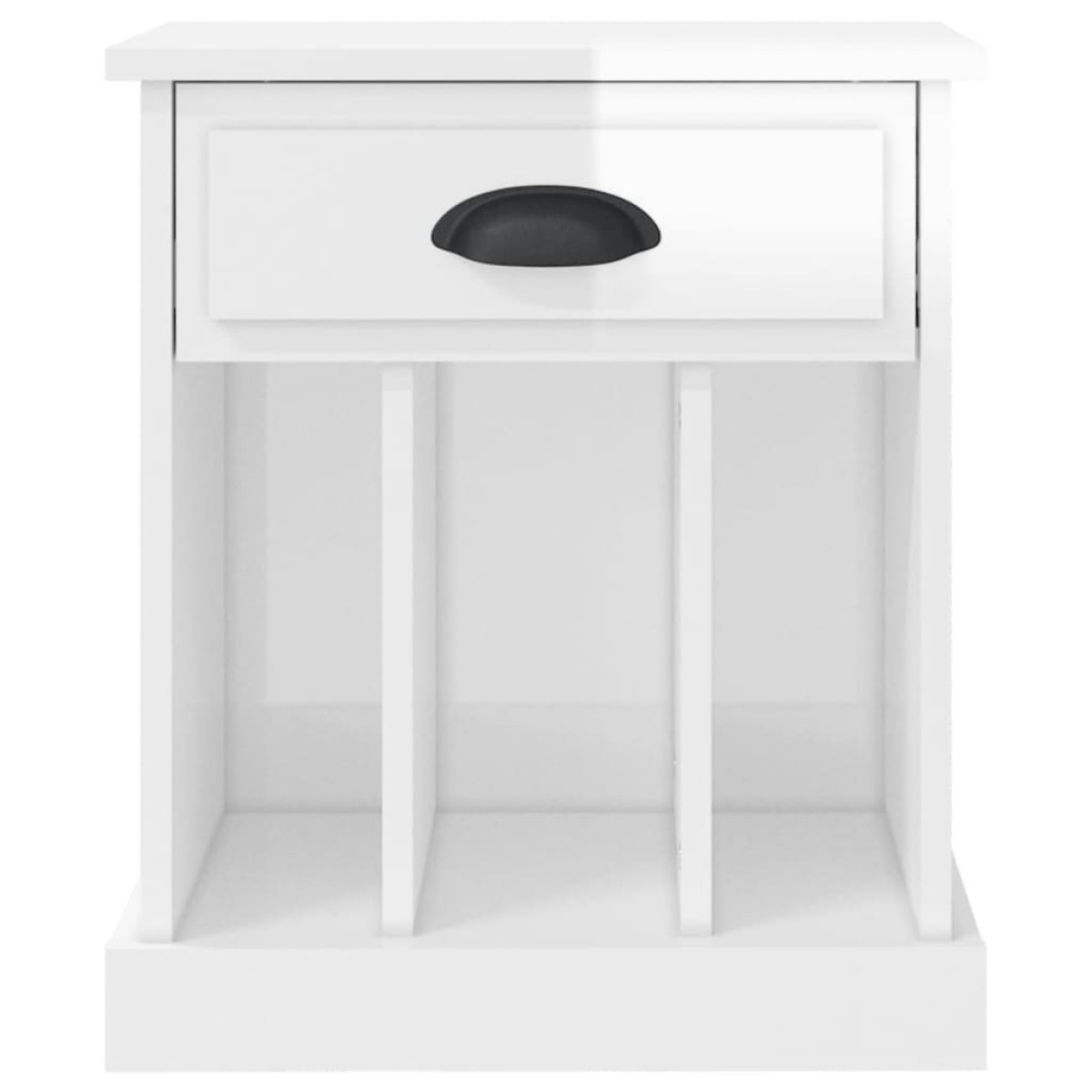 vidaXL Κομοδίνο Γυαλιστερό Λευκό 43 x 36 x 50 εκ.