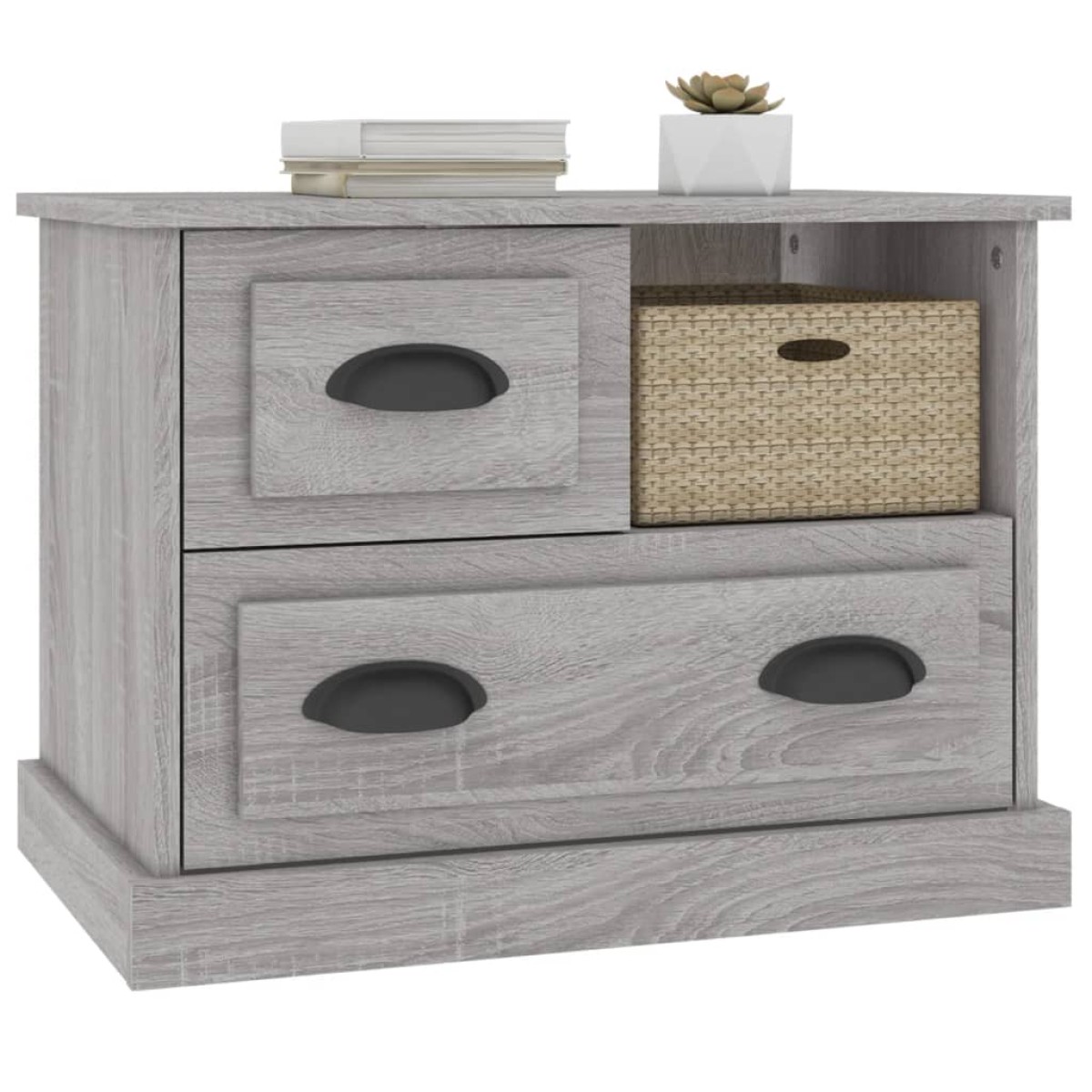 vidaXL Κομοδίνο Γκρι Sonoma 60x39x45 εκ.