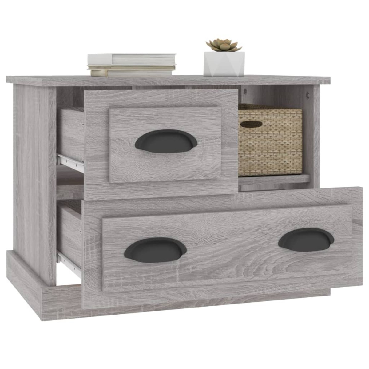 vidaXL Κομοδίνο Γκρι Sonoma 60x39x45 εκ.