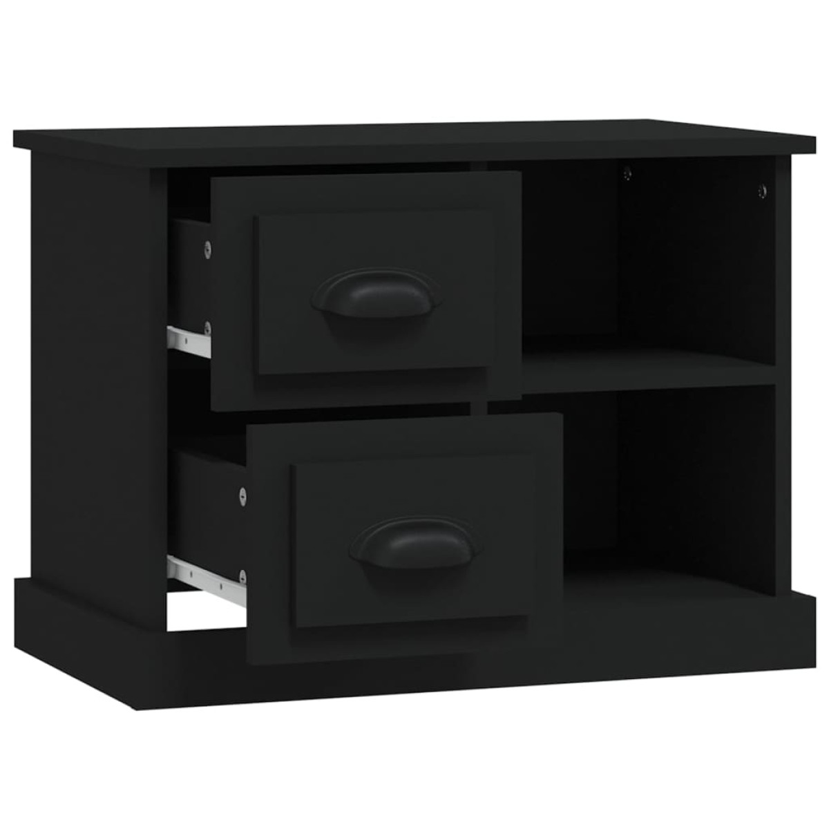 vidaXL Κομοδίνο Μαύρο 60 x 35,5 x 45 εκ.
