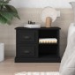 vidaXL Κομοδίνο Μαύρο 60 x 35,5 x 45 εκ.