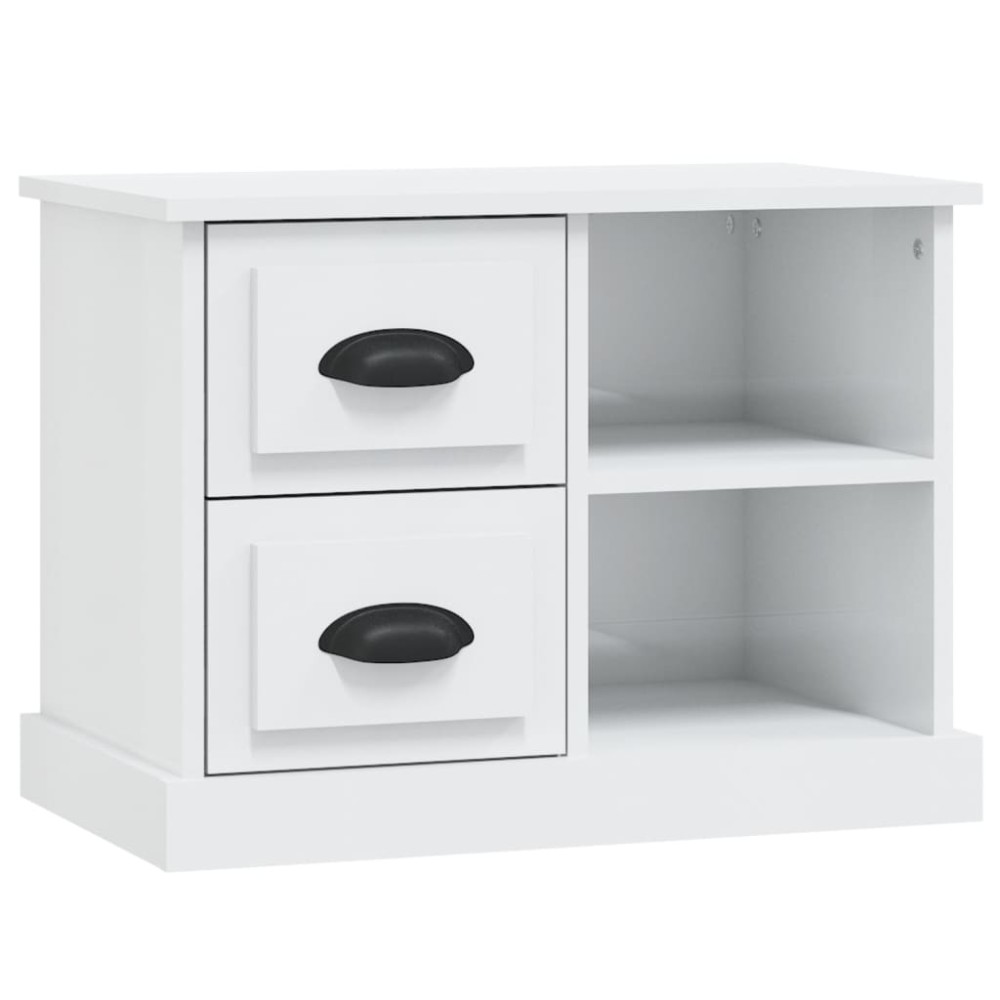 vidaXL Κομοδίνα Γυαλιστερό Λευκό 60x35,5x45 εκ.