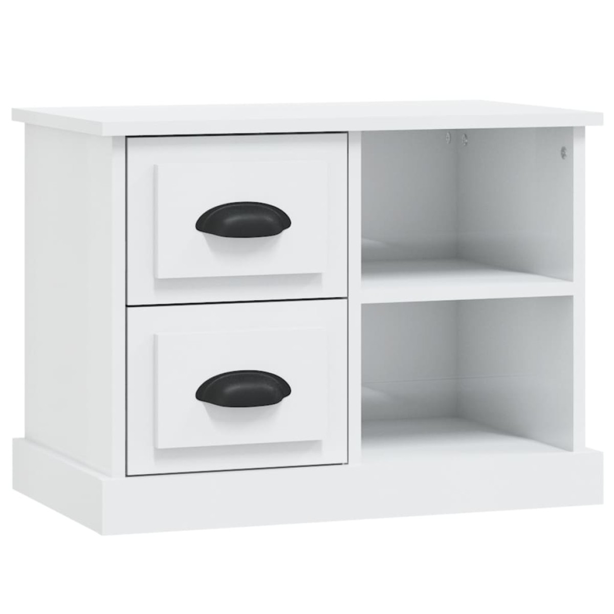 vidaXL Κομοδίνα Γυαλιστερό Λευκό 60x35,5x45 εκ.