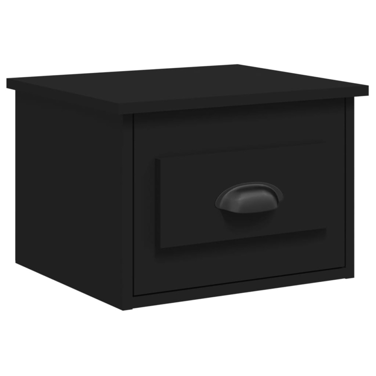 vidaXL Κομοδίνα Επιτοίχια 2 τεμ. Μαύρα 41,5x36x28 εκ.
