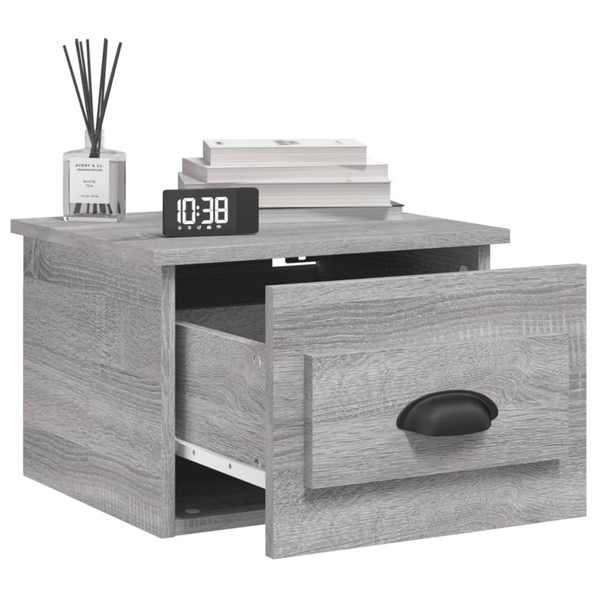 vidaXL Κομοδίνο Επιτοίχιο Γκρι Sonoma 41,5 x 36 x 28 εκ.