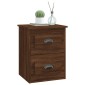 vidaXL Κομοδίνα Επιτοίχια 2 τεμ. Καφέ Δρυς 41,5x36x53 εκ.