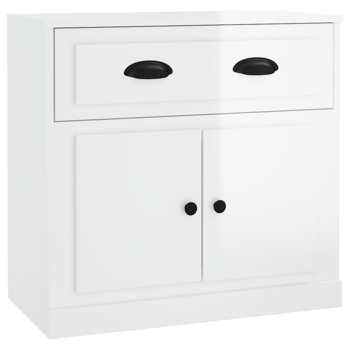 vidaXL Ντουλάπι Γυαλιστερό Λευκό 70x35,5x67,5 εκ. Επεξεργασμένο Ξύλο