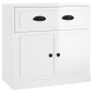 vidaXL Ντουλάπι Γυαλιστερό Λευκό 70x35,5x67,5 εκ. Επεξεργασμένο Ξύλο