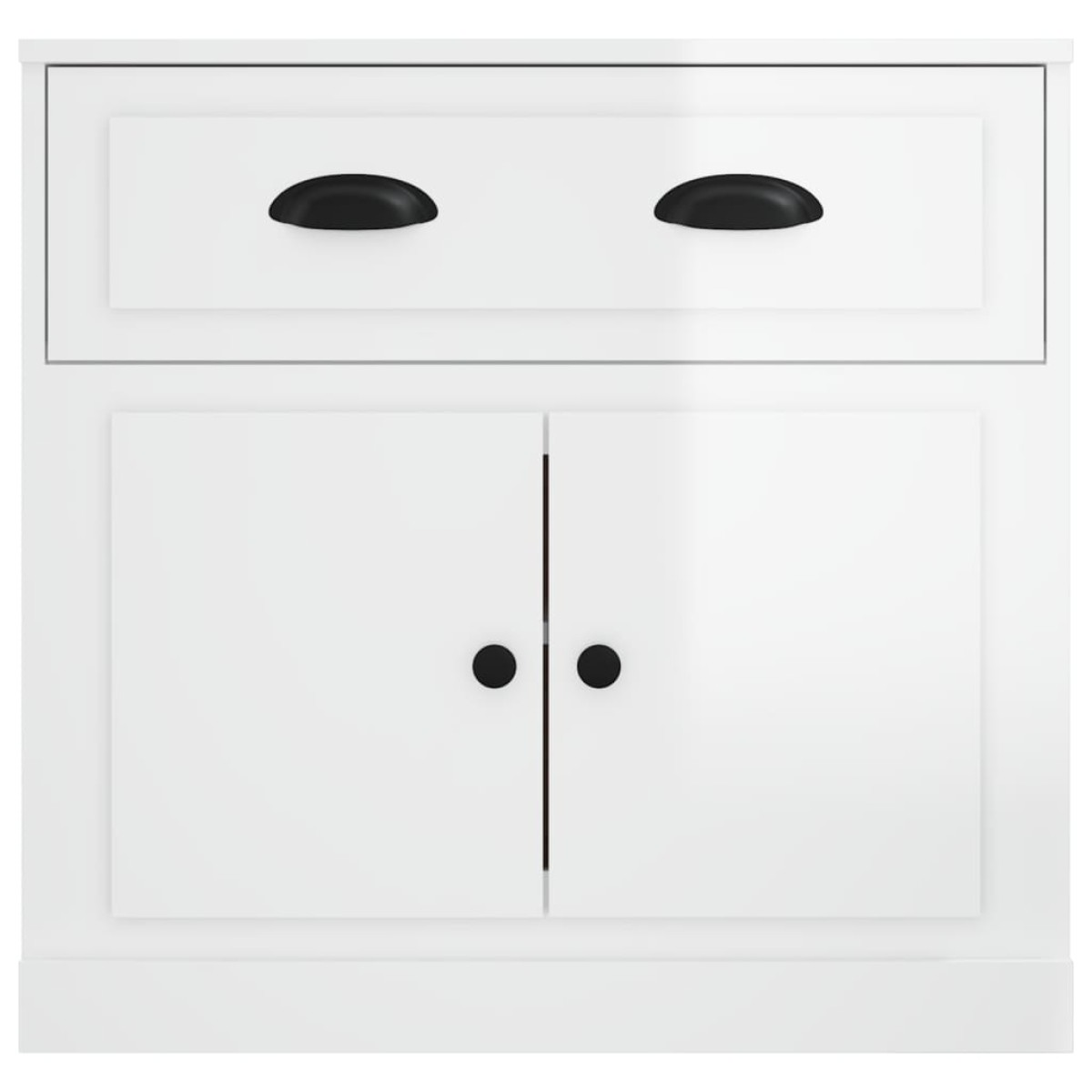 vidaXL Ντουλάπι Γυαλιστερό Λευκό 70x35,5x67,5 εκ. Επεξεργασμένο Ξύλο