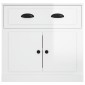 vidaXL Ντουλάπι Γυαλιστερό Λευκό 70x35,5x67,5 εκ. Επεξεργασμένο Ξύλο