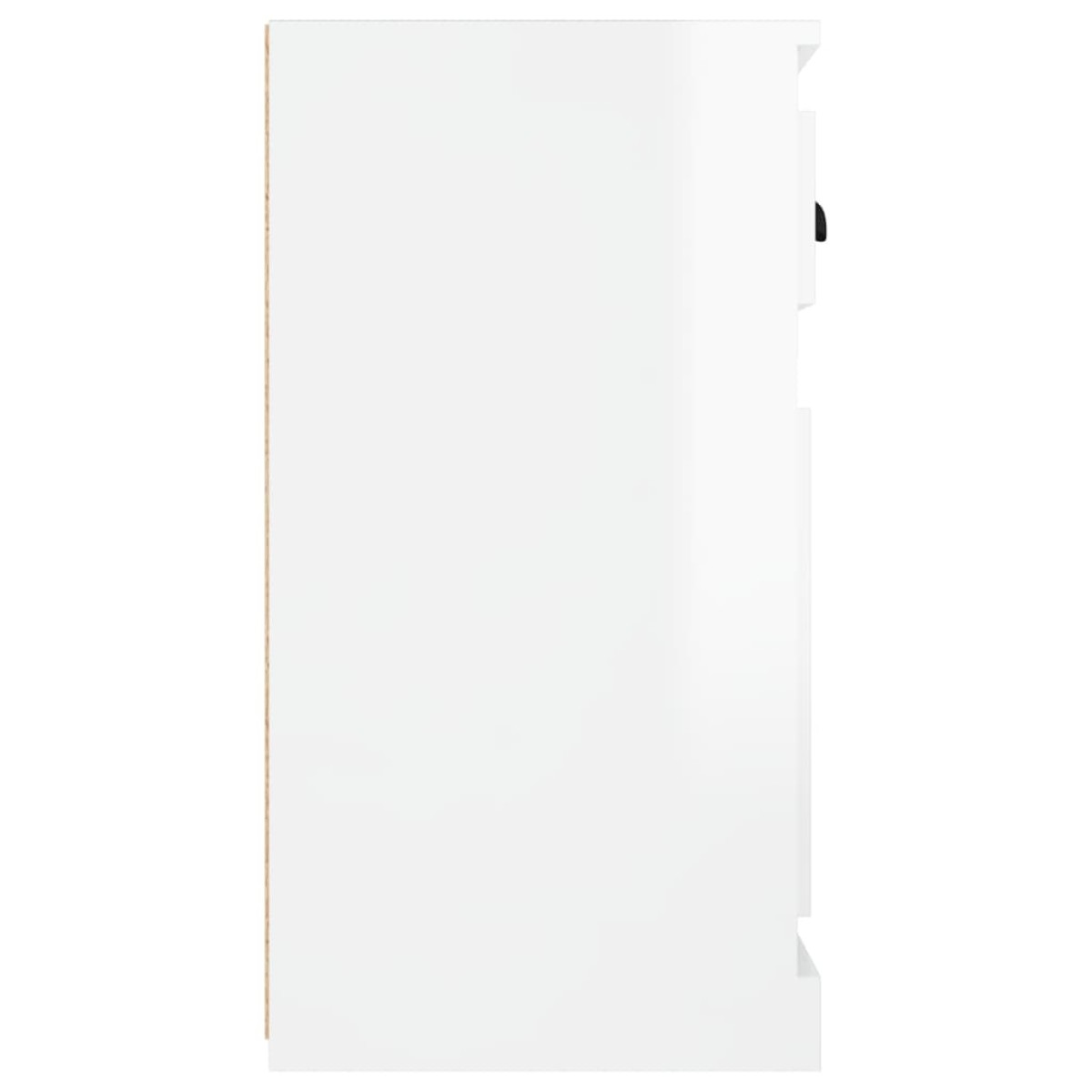 vidaXL Ντουλάπι Γυαλιστερό Λευκό 70x35,5x67,5 εκ. Επεξεργασμένο Ξύλο