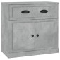 vidaXL Μπουφές Γκρι Σκυροδέματος 70x35,5x67,5 εκ. Επεξεργασμένο Ξύλο