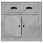 vidaXL Μπουφές Γκρι Σκυροδέματος 70x35,5x67,5 εκ. Επεξεργασμένο Ξύλο