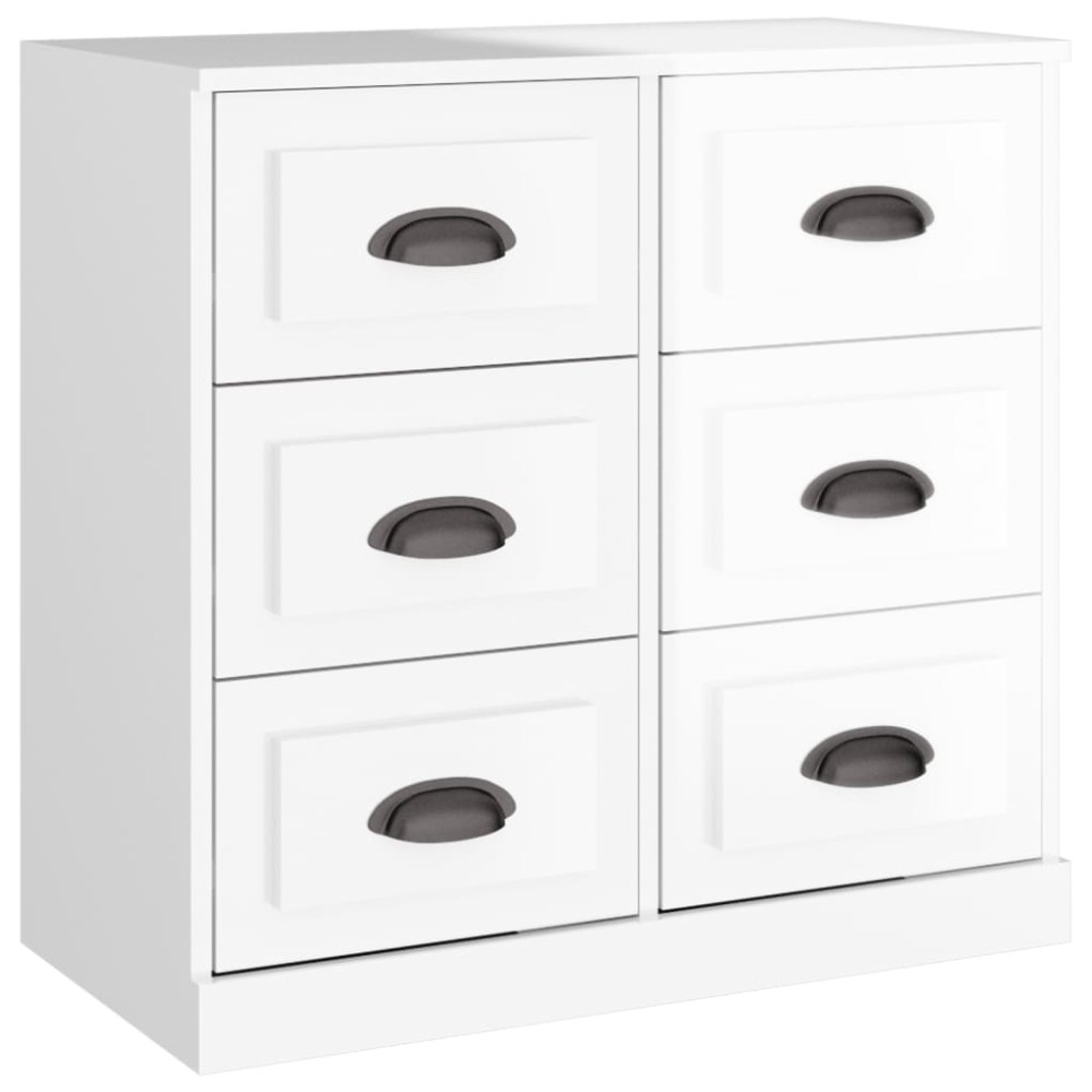 vidaXL Ντουλάπι Γυαλιστερό Λευκό 70x35,5x67,5 εκ. Επεξεργασμένο Ξύλο