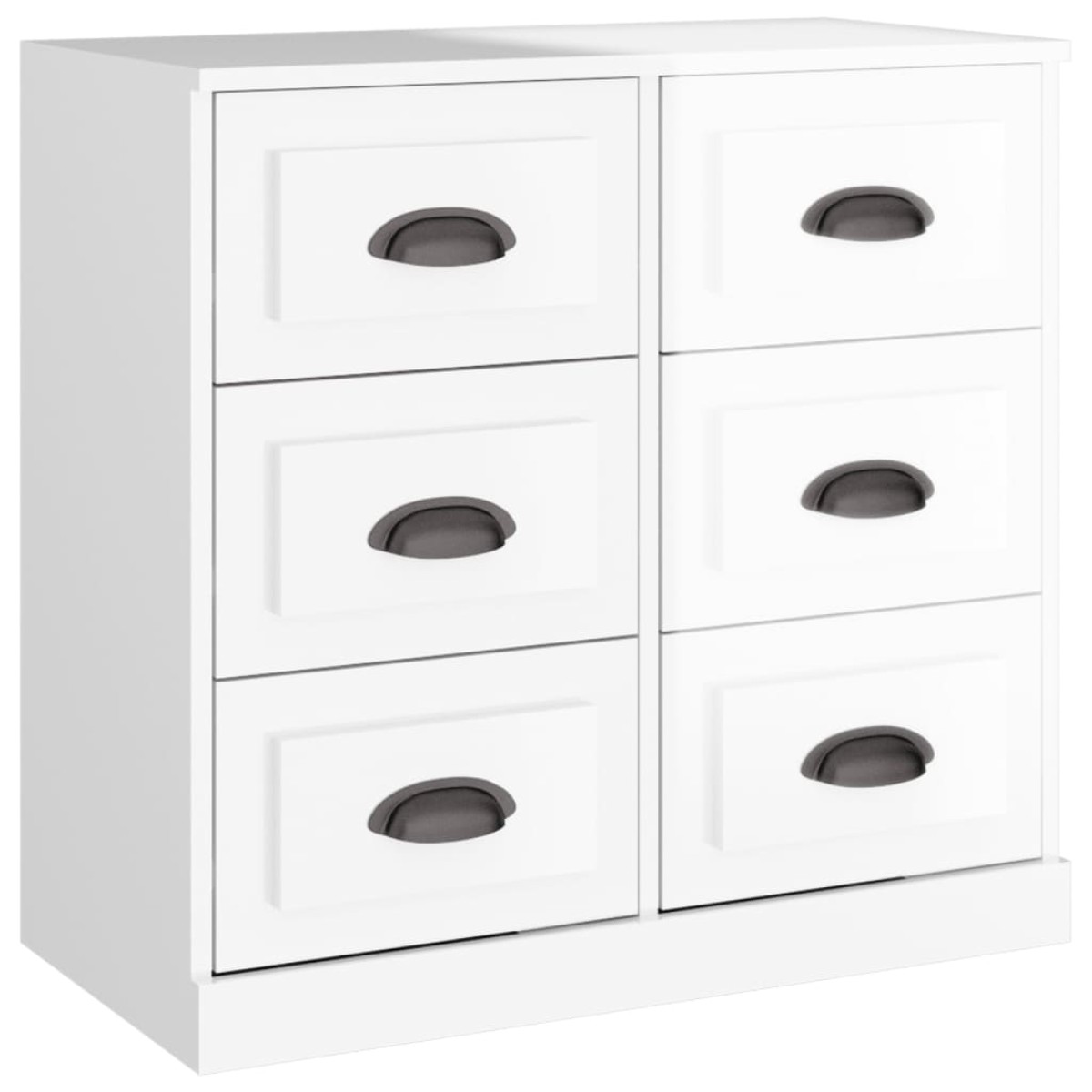 vidaXL Ντουλάπι Γυαλιστερό Λευκό 70x35,5x67,5 εκ. Επεξεργασμένο Ξύλο
