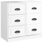 vidaXL Ντουλάπι Γυαλιστερό Λευκό 70x35,5x67,5 εκ. Επεξεργασμένο Ξύλο