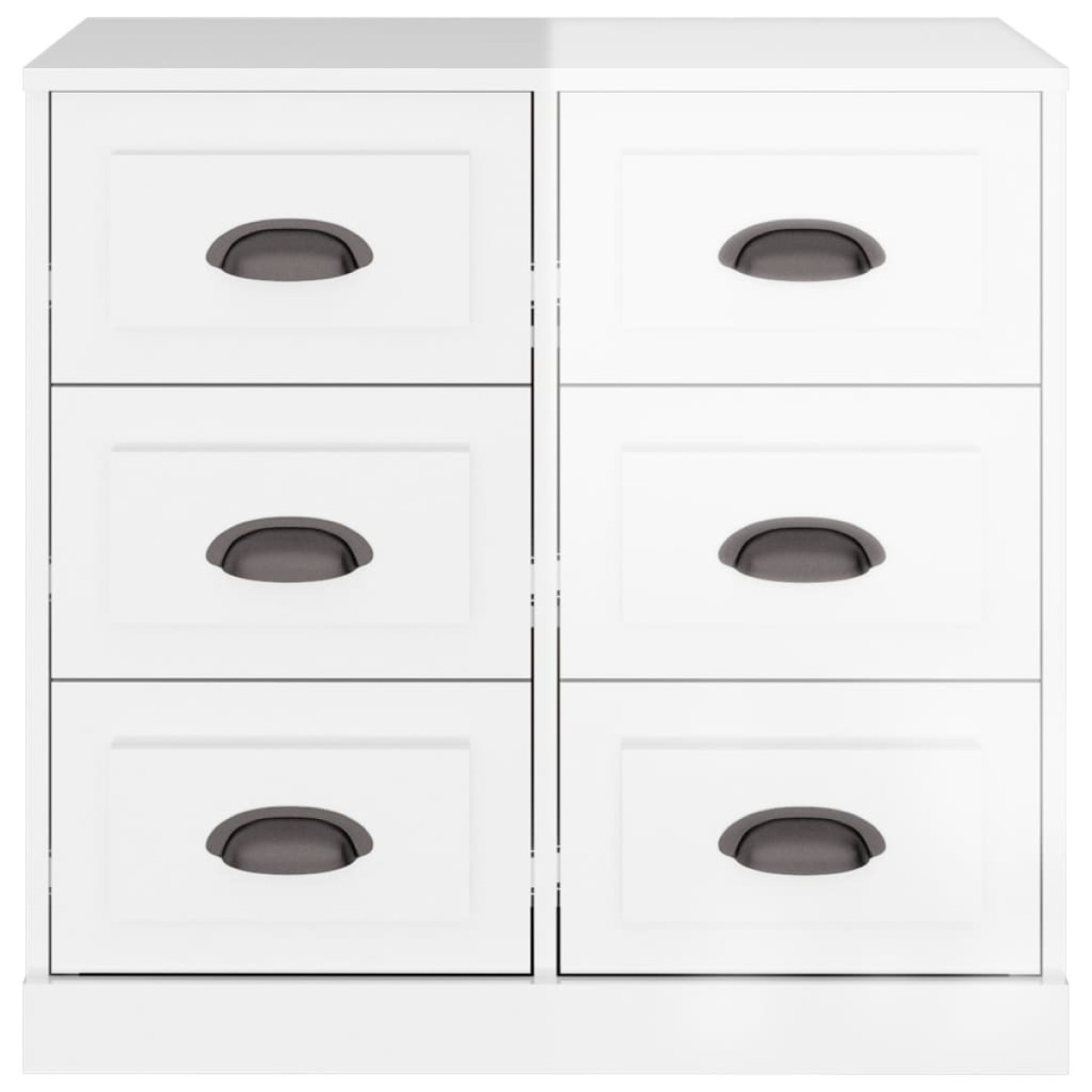 vidaXL Ντουλάπι Γυαλιστερό Λευκό 70x35,5x67,5 εκ. Επεξεργασμένο Ξύλο