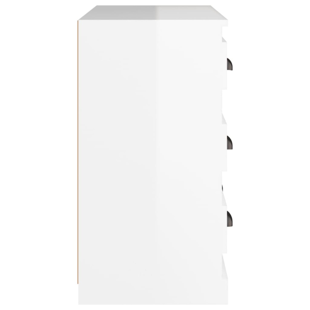 vidaXL Ντουλάπι Γυαλιστερό Λευκό 70x35,5x67,5 εκ. Επεξεργασμένο Ξύλο