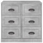 vidaXL Μπουφές Γκρι Σκυροδέματος 70x35,5x67,5 εκ. Επεξεργασμένο Ξύλο