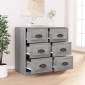vidaXL Μπουφές Γκρι Sonoma 70x35,5x67,5 εκ. από Επεξεργασμένο Ξύλο