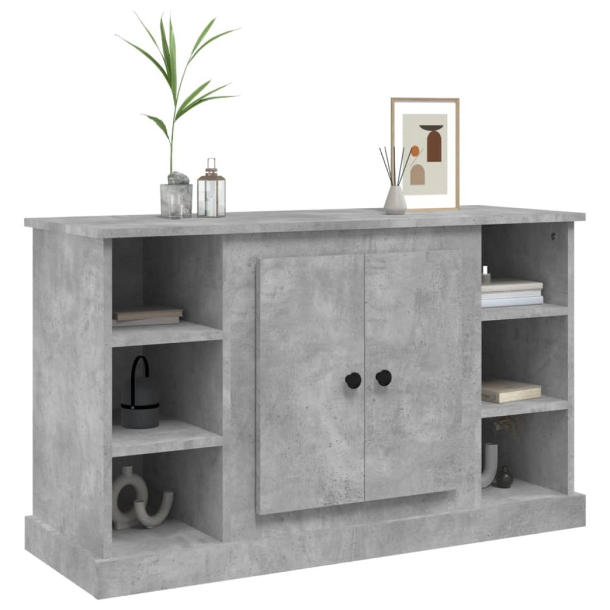 vidaXL Μπουφές Γκρι Σκυροδέματος 100x35,5x60 εκ. Επεξεργασμένο Ξύλο