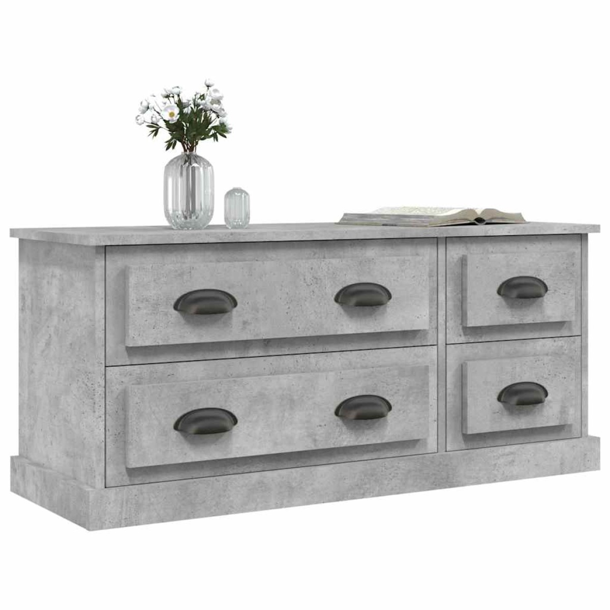 vidaXL Έπιπλο Τηλεόρασης Γκρι Σκυρ. 100x35,5x45 εκ. Επεξ. Ξύλο