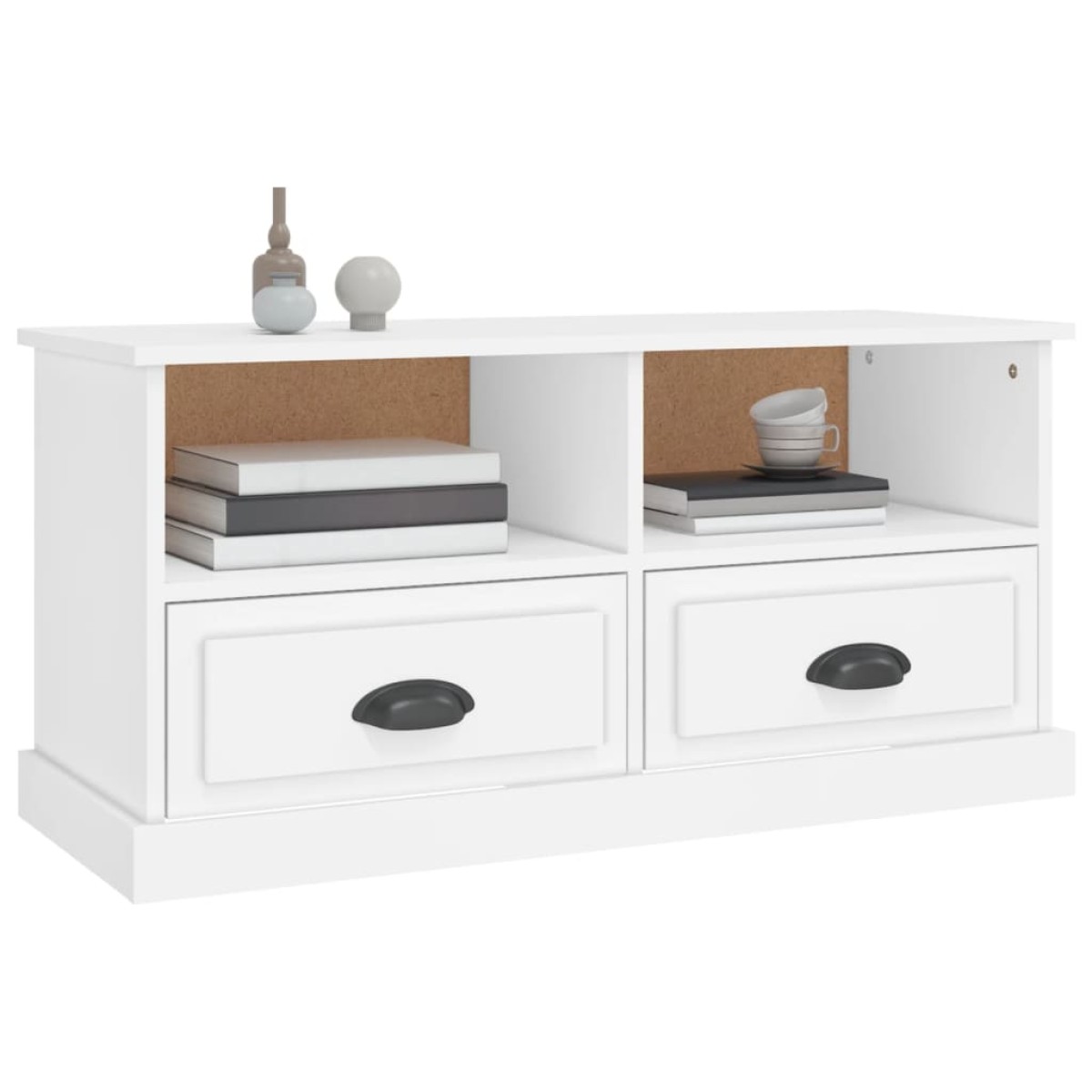 vidaXL Έπιπλο Τηλεόρασης Λευκό 93 x 35,5 x 45 εκ. Επεξεργασμένο Ξύλο