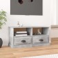 vidaXL Έπιπλο Τηλεόρασης Γκρι Σκυροδέματος 93x35,5x45 εκ. Επεξ. Ξύλο