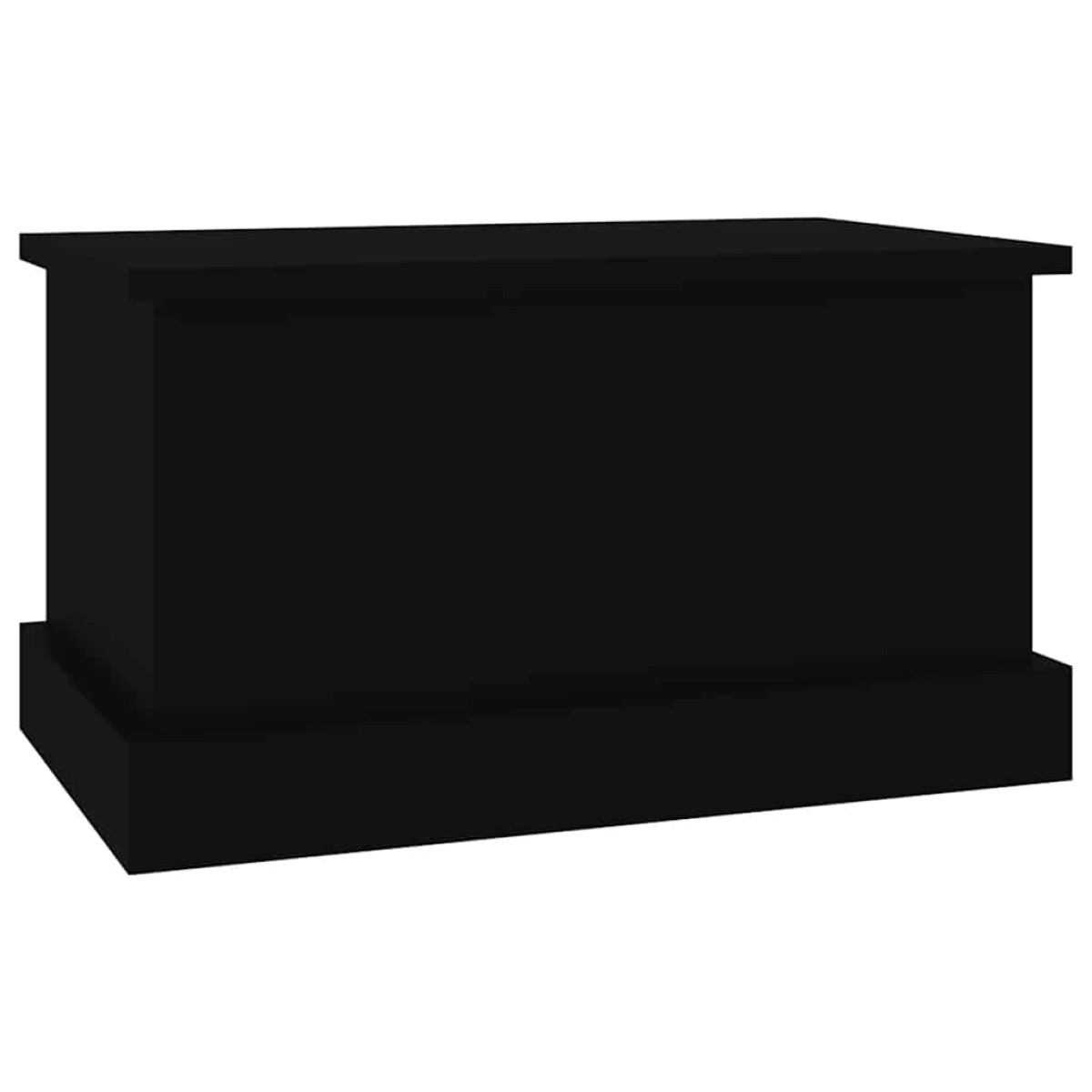 vidaXL Κουτί Αποθήκευσης Μαύρο 50x30x28 εκ. Επεξεργασμένο Ξύλο