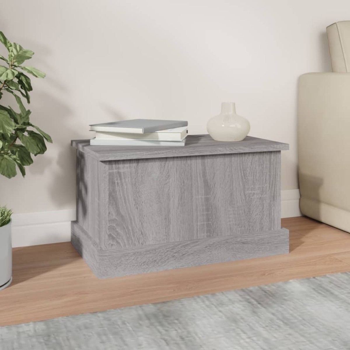 vidaXL Κουτί Αποθήκευσης Γκρι sonoma 50x30x28 εκ. Επεξεργασμένο Ξύλο