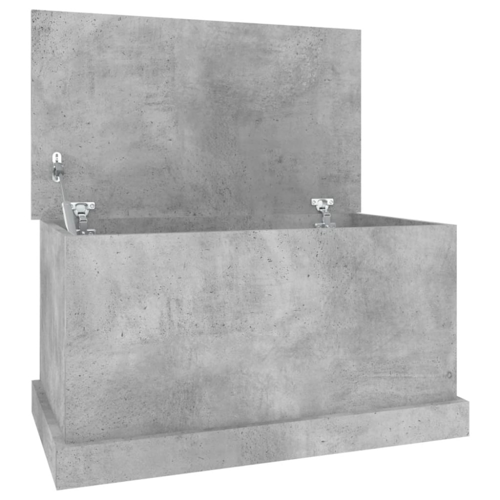 vidaXL Κουτί Αποθήκευσης Γκρι Σκυροδέματος 70x40x38 εκ. Επεξεργ. Ξύλο