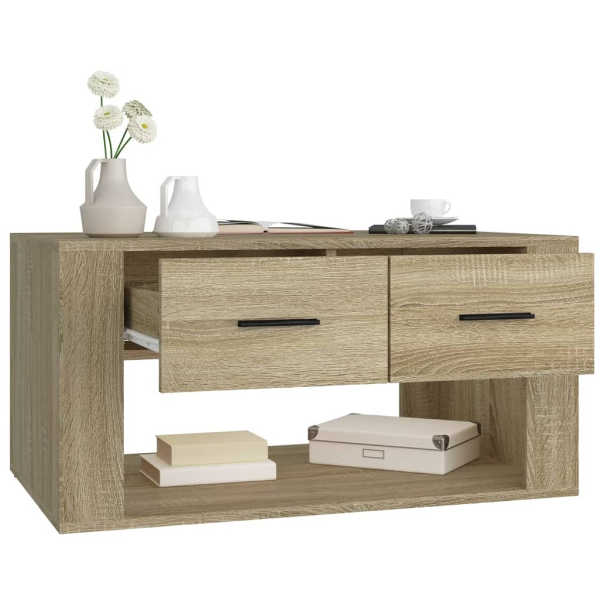 vidaXL Τραπεζάκι Σαλονιού Sonoma Δρυς 80x50x40 εκ. Επεξεργασμένο Ξύλο