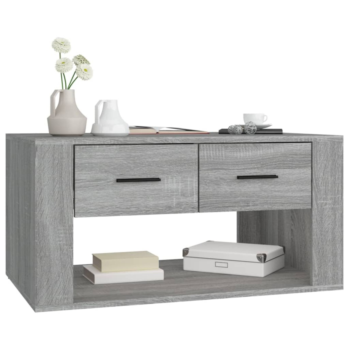 vidaXL Τραπεζάκι Σαλονιού Γκρι Sonoma 80x50x40 εκ.Επεξεργασμένο Ξύλο