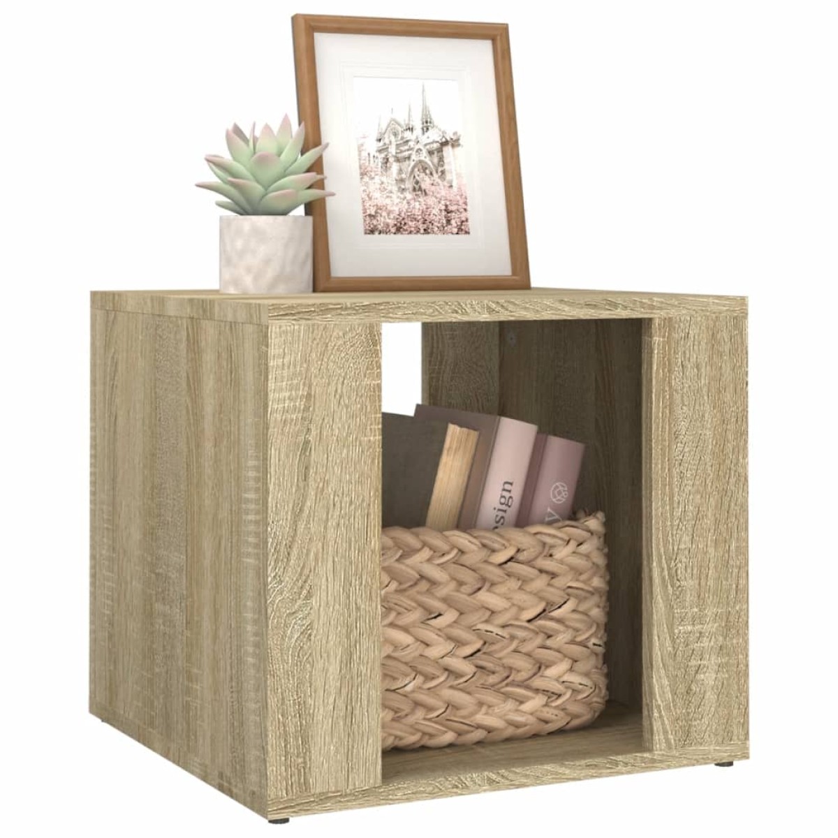 vidaXL Κομοδίνο Sonoma Δρυς 41 x 40 x 36 εκ. από Επεξεργασμένο Ξύλο