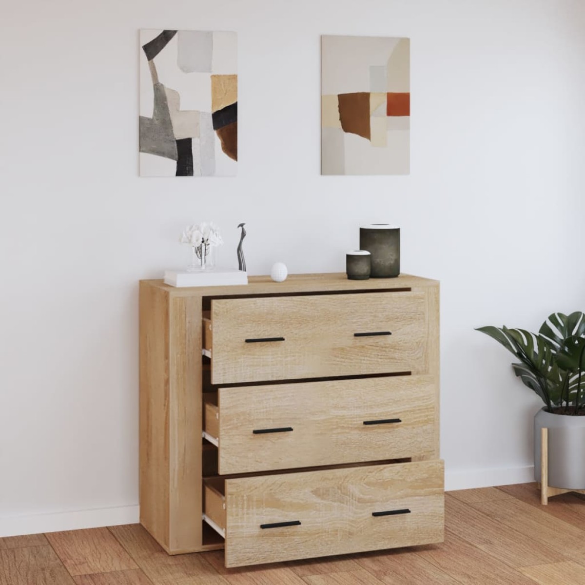 vidaXL Ντουλάπι Sonoma Δρυς 80x33x70 εκ. από Επεξεργασμένο Ξύλο